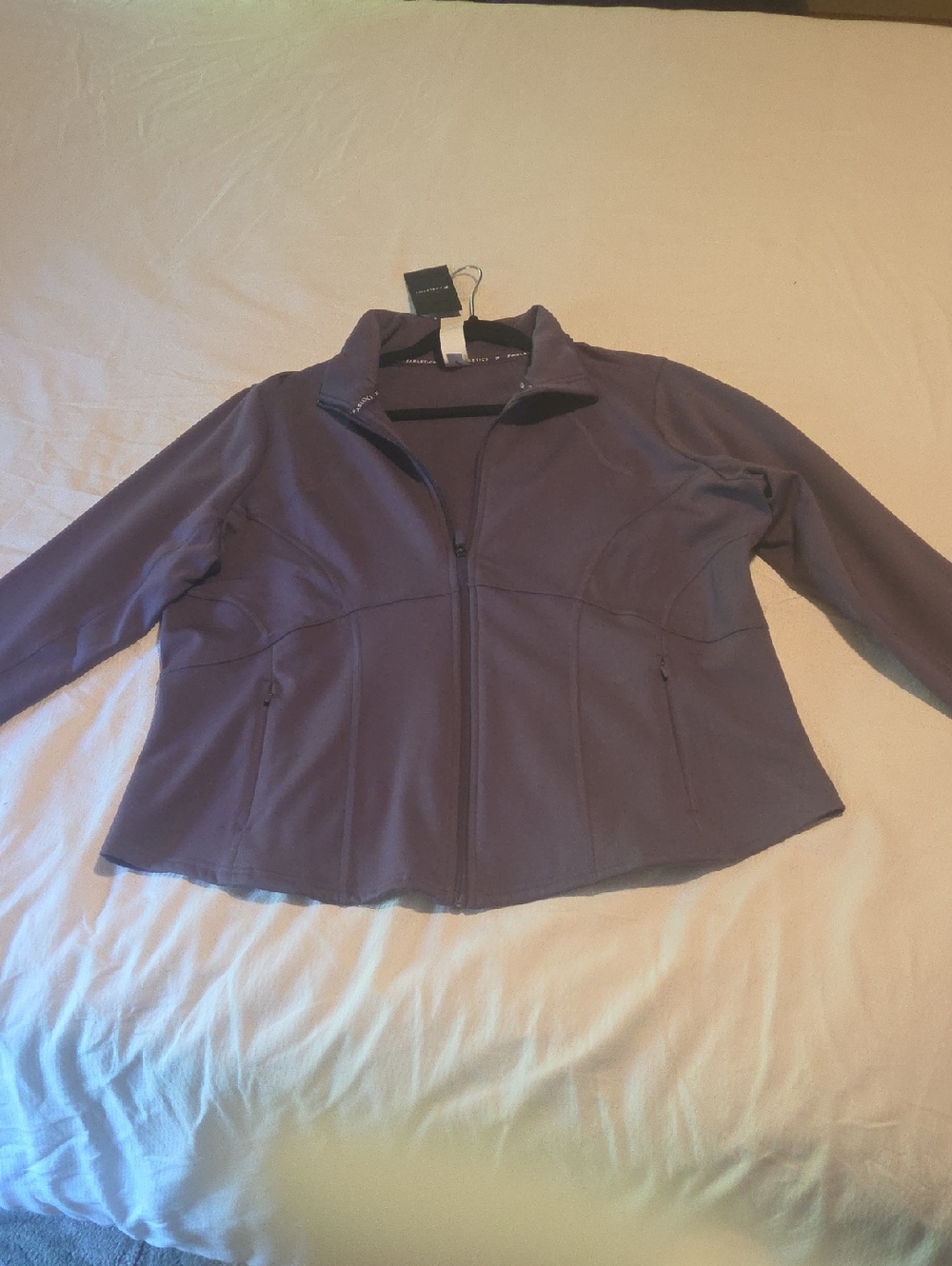 Fabletics Plum Full-Zip Utility Jacket